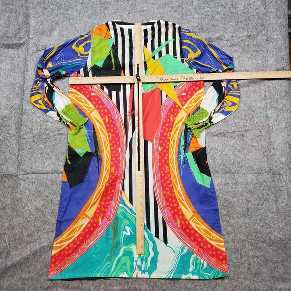 Ammara Khan Kaftan Womens Large Multicolor Artsy Art to Wear Tunic Pakistan - Picture 9 of 12